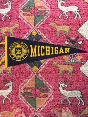University of Michigan Navy & Yellow Pennant